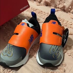 New Balance Orange and Gray Sneakers with Slip-On Design
